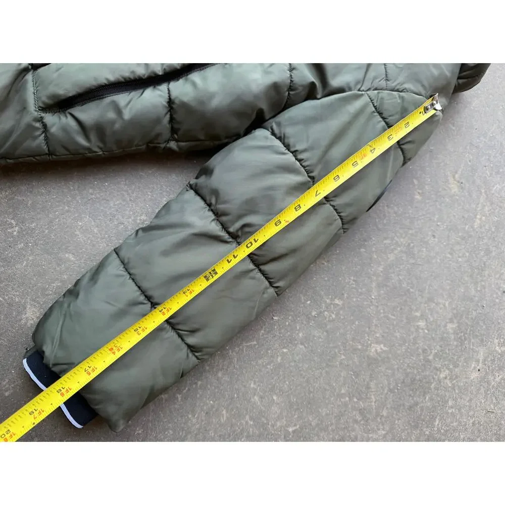 Michael Kors Girls Size 8 Olive Green Hooded Puffer Jacket Winter Coat